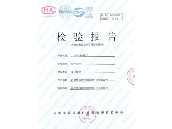 30W小金豆檢測報(bào)告